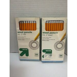 Up & Up Wood Pencils No. 2 HB Lead Yellow 24 Count 2 Pack 42 Total Pencils